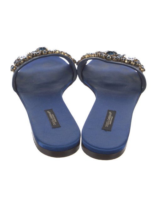 Dolce & Gabbana Leather Printed Slides