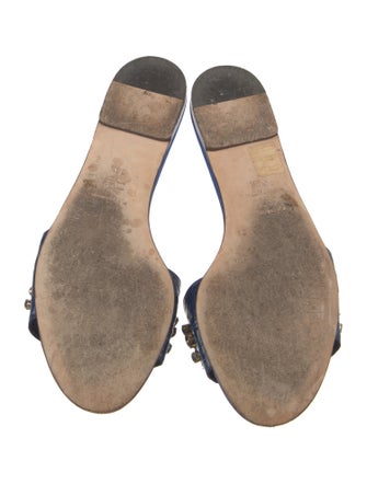 Dolce & Gabbana Leather Printed Slides