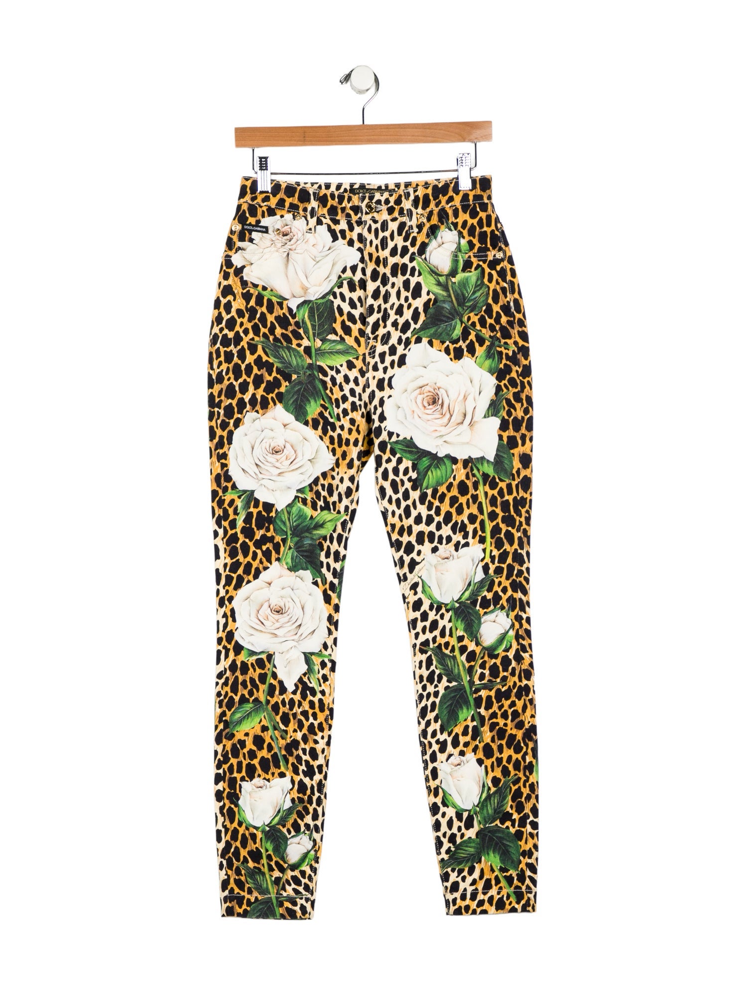 Dolce & Gabbana Ocelot Skinny Leg Jeans