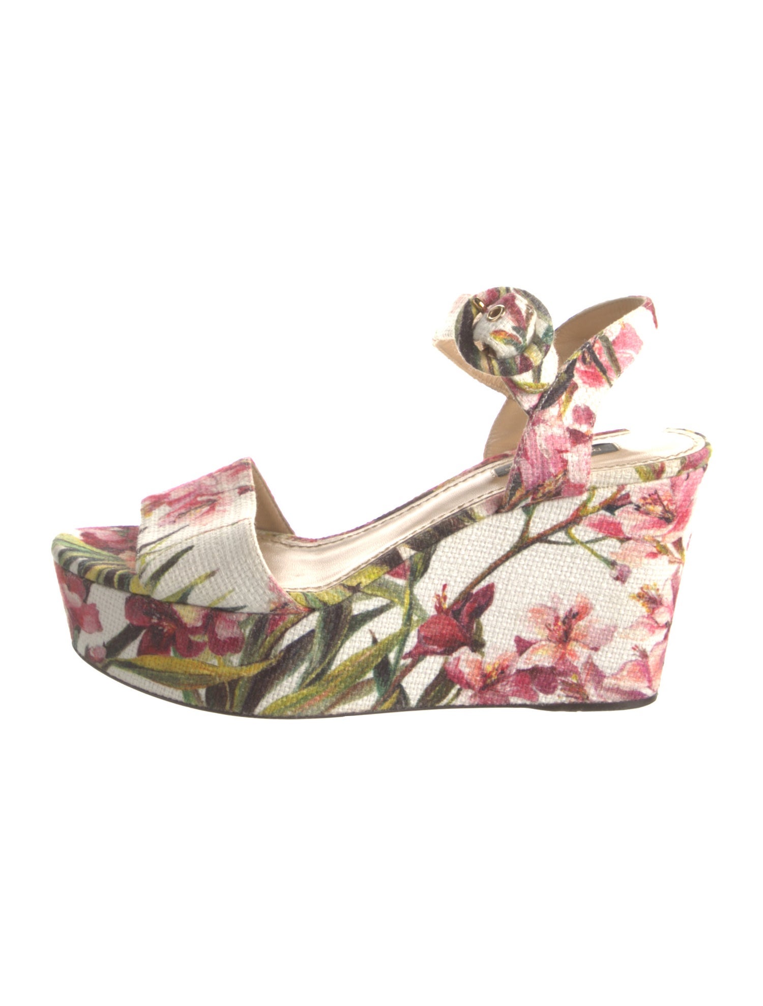 Dolce & Gabbana Canvas Floral Print Sandals