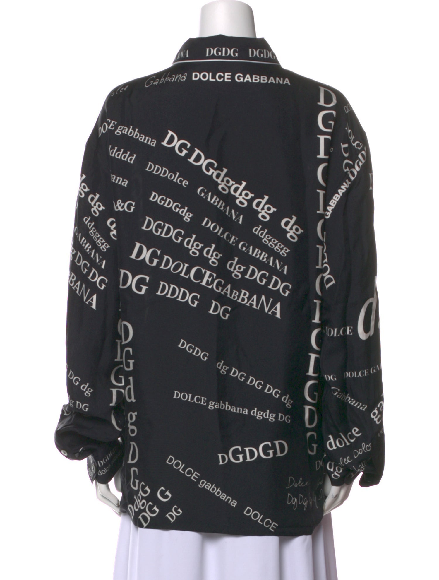 Dolce & Gabbana Silk Printed Button-Up Top