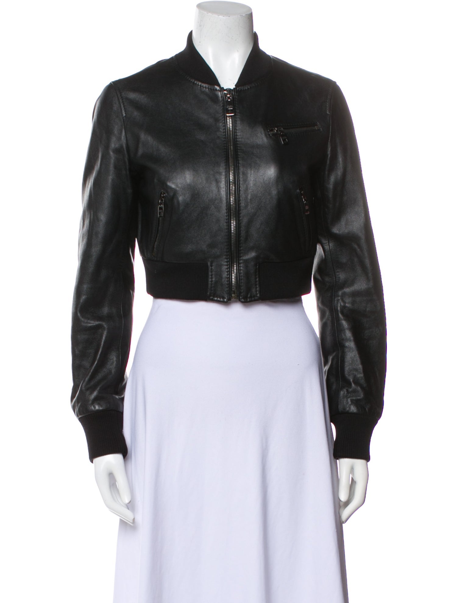 Dolce & Gabbana Leather Bomber Jacket