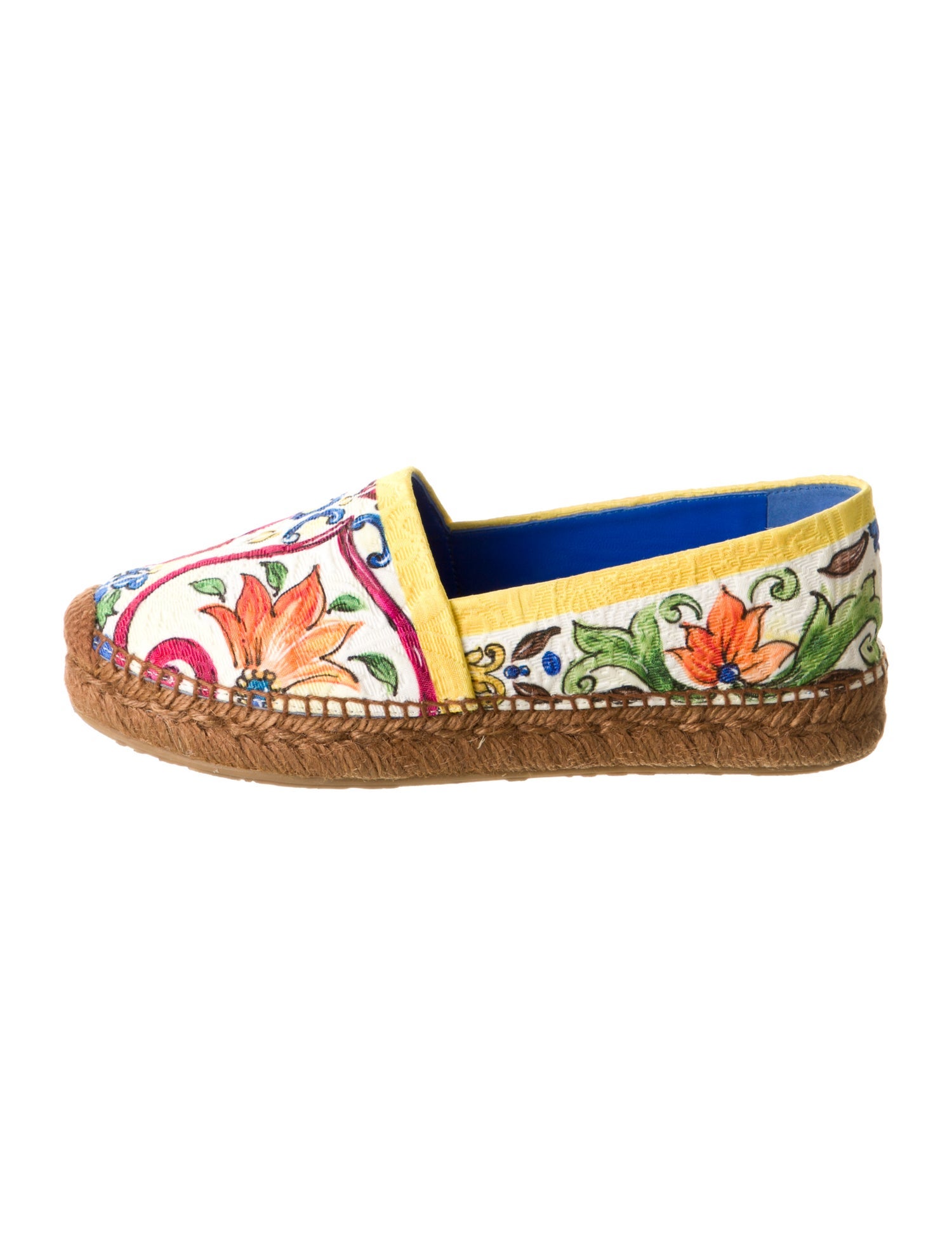 Dolce & Gabbana Majolica Print Canvas Espadrilles