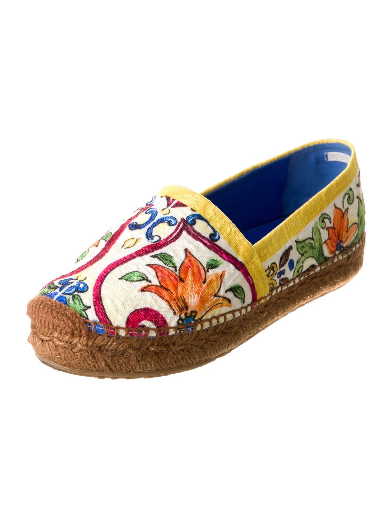 Dolce & Gabbana Majolica Print Canvas Espadrilles