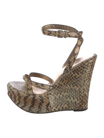 Dolce & Gabbana Snakeskin Animal Print Espadrilles