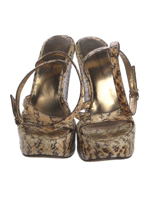 Dolce & Gabbana Snakeskin Animal Print Espadrilles