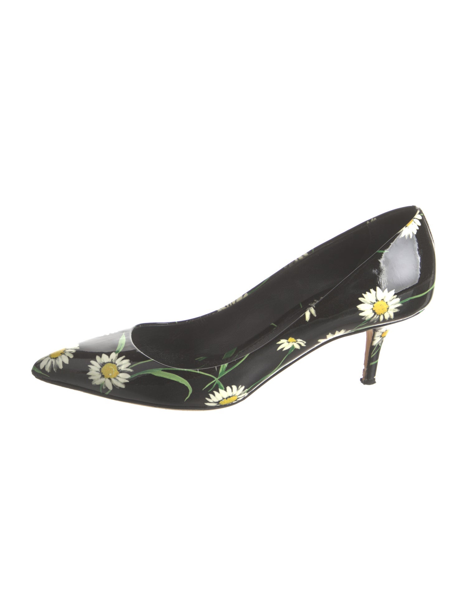 Dolce & Gabbana Patent Leather Floral Print Pumps