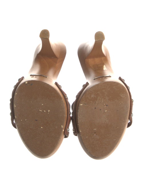 Dolce & Gabbana Leather Studded Accents Slides