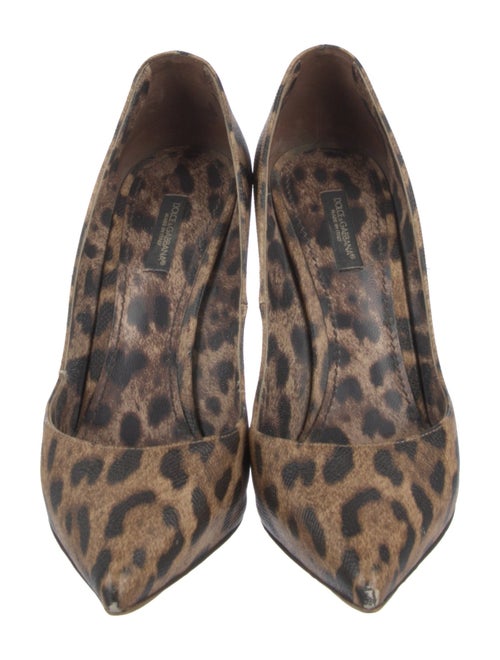 Dolce & Gabbana Leather Animal Print Pumps