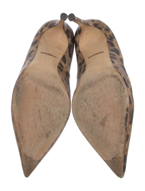 Dolce & Gabbana Leather Animal Print Pumps