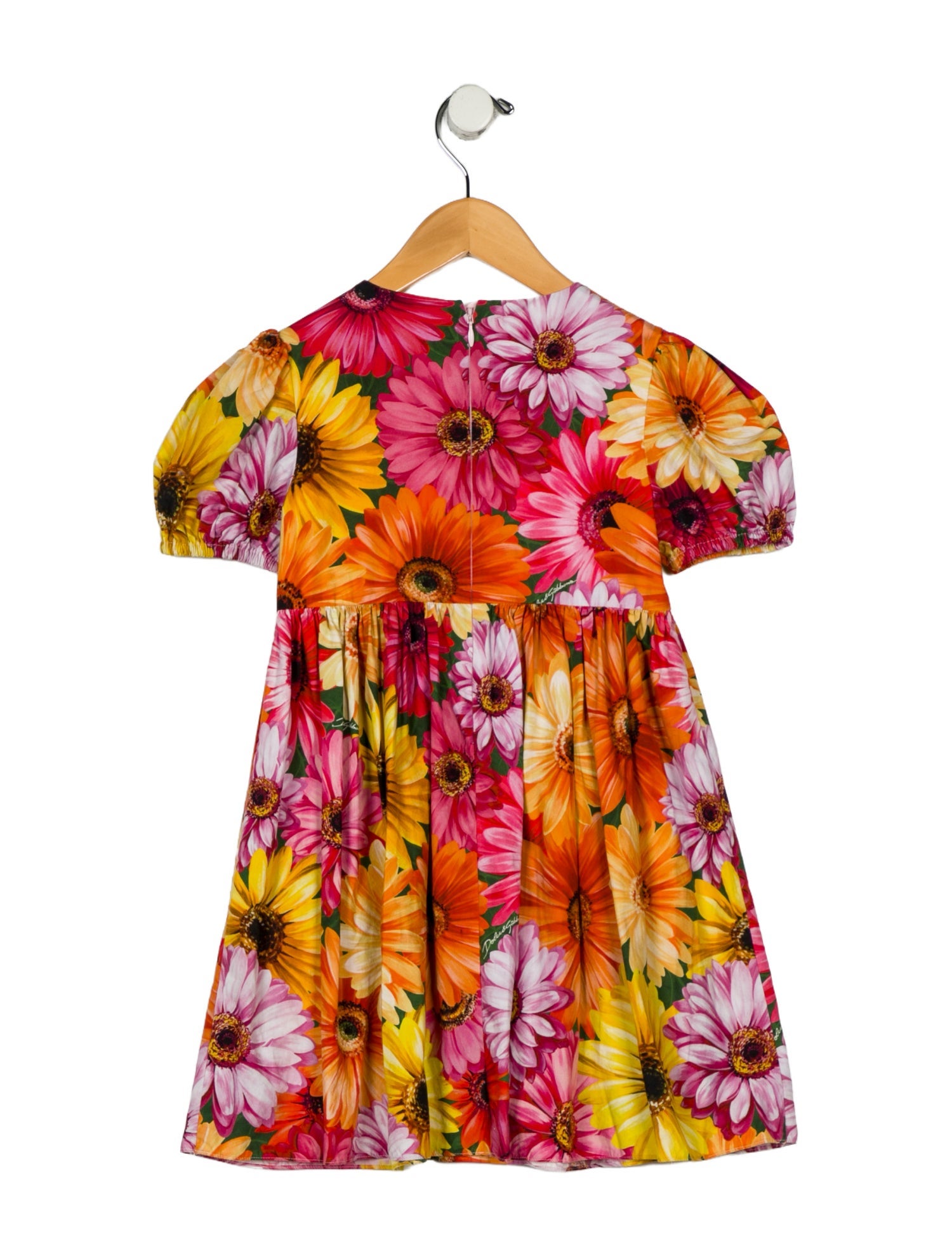 Dolce & Gabbana Toddler Girls' Floral Print Short Sleeve Dress