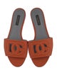 Dolce & Gabbana Signature Logo Leather Slides