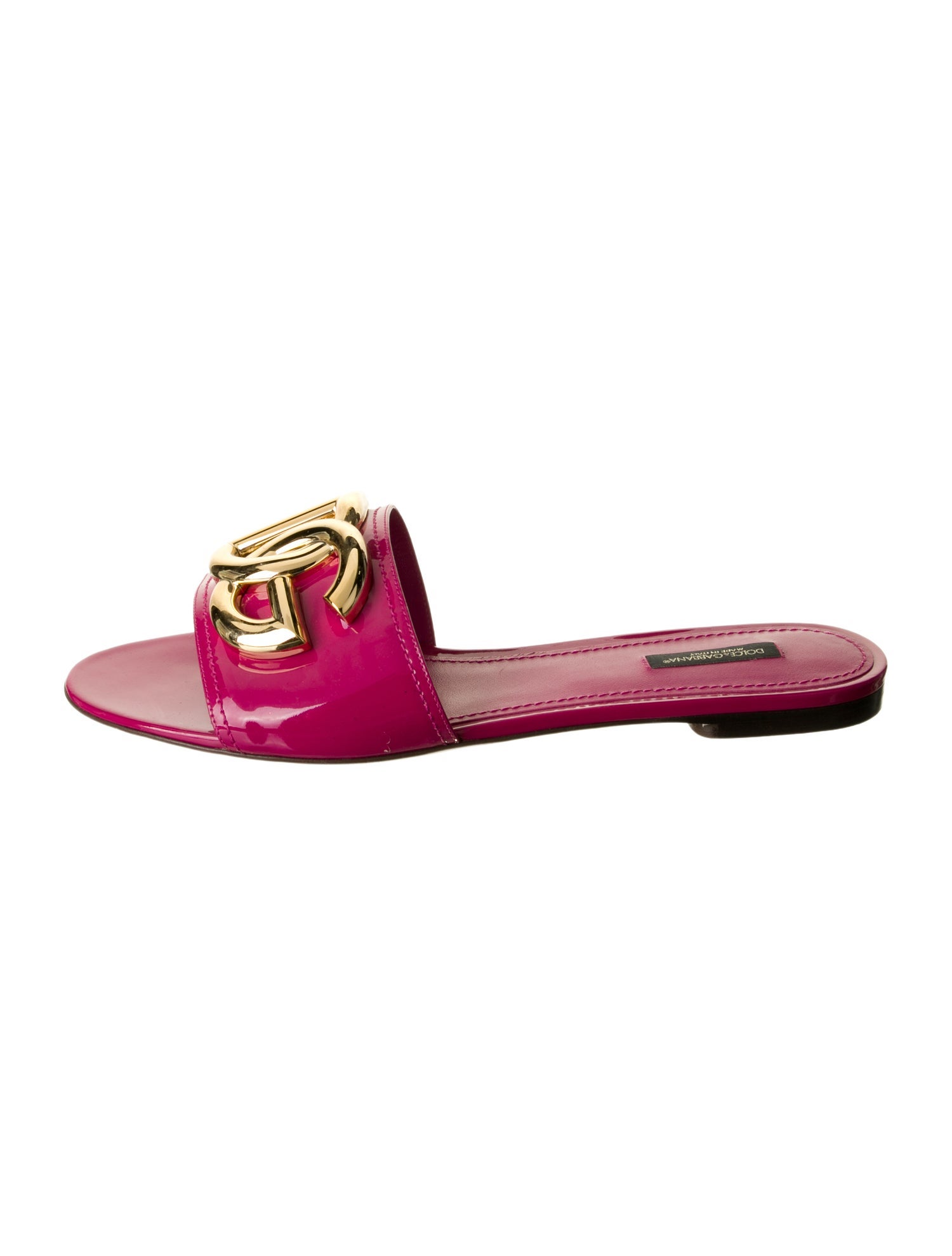 Dolce & Gabbana Patent Leather Slides