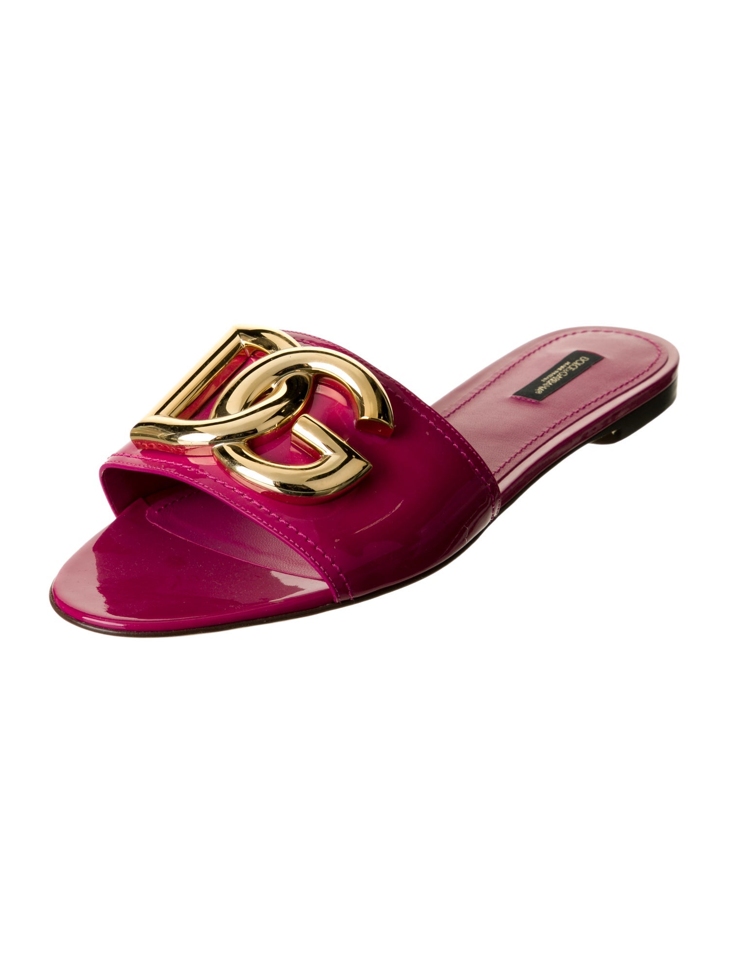 Dolce & Gabbana Patent Leather Slides