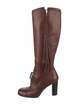 Dolce & Gabbana Leather Lace-Up Boots