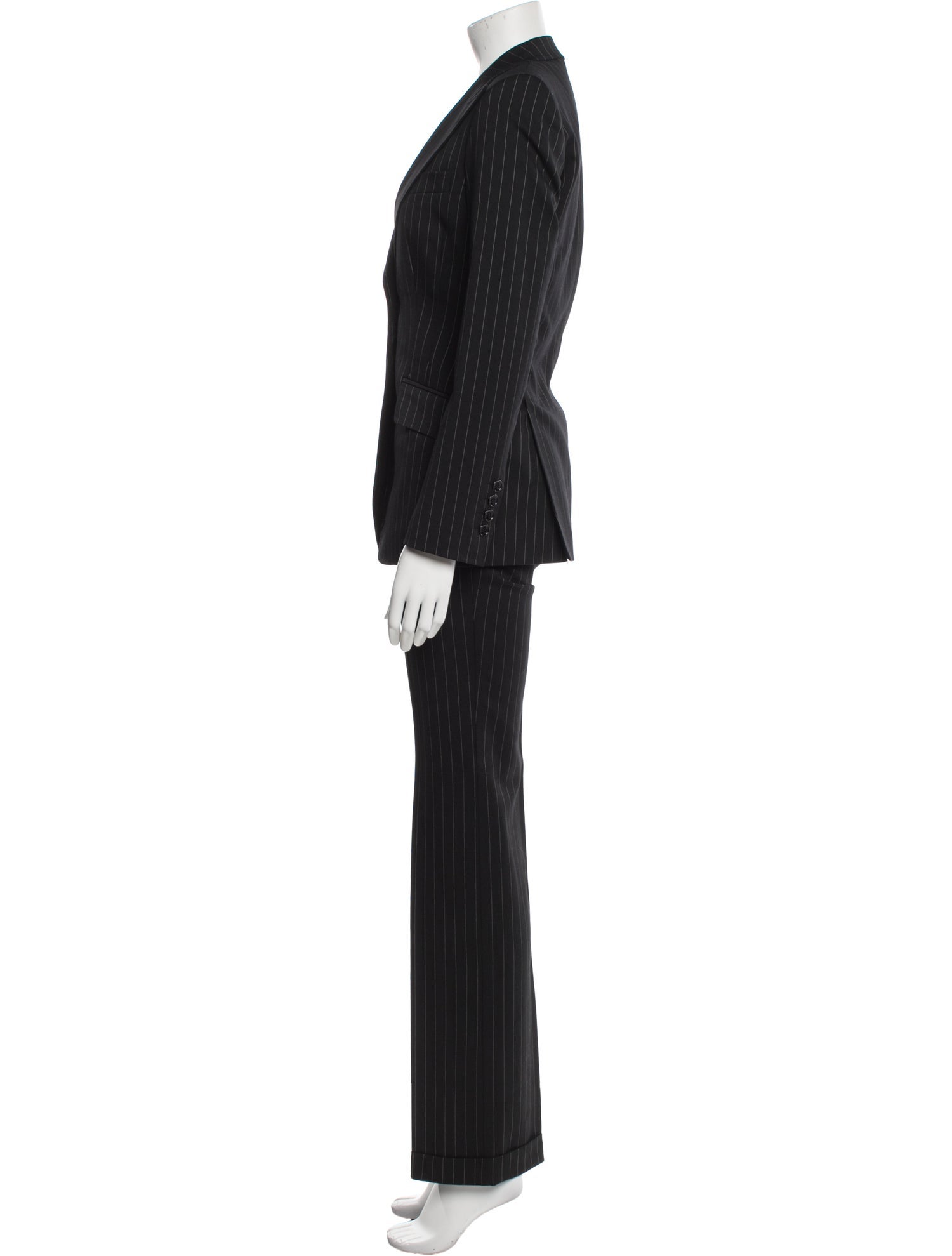 Dolce & Gabbana Virgin Wool Striped Pantsuit