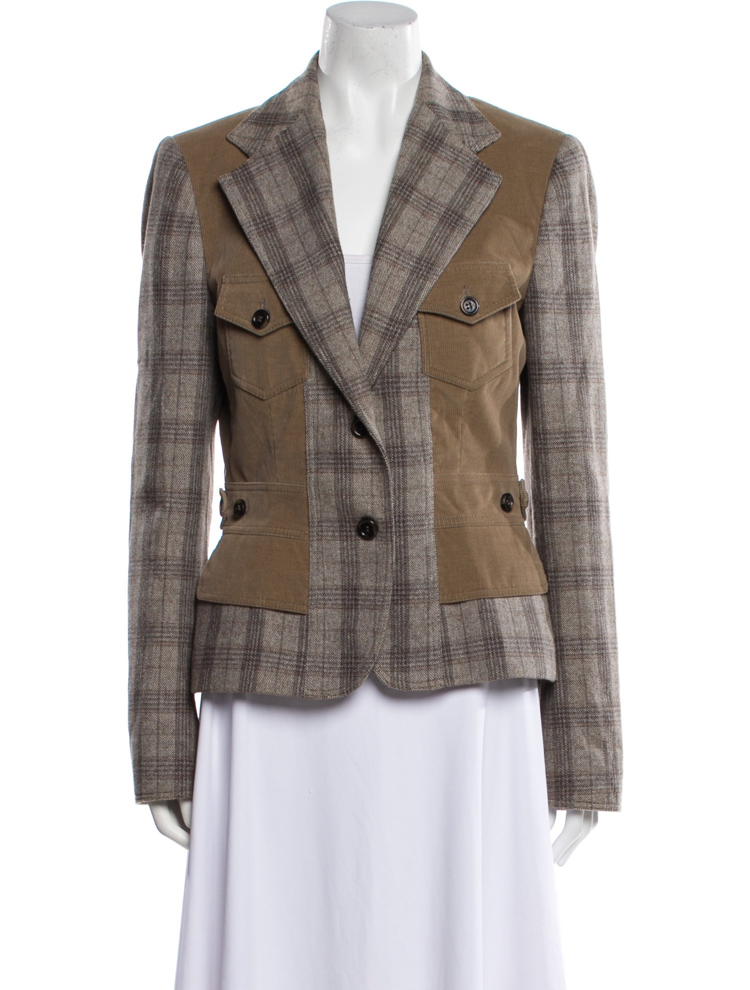 Dolce & Gabbana Plaid Print Blazer