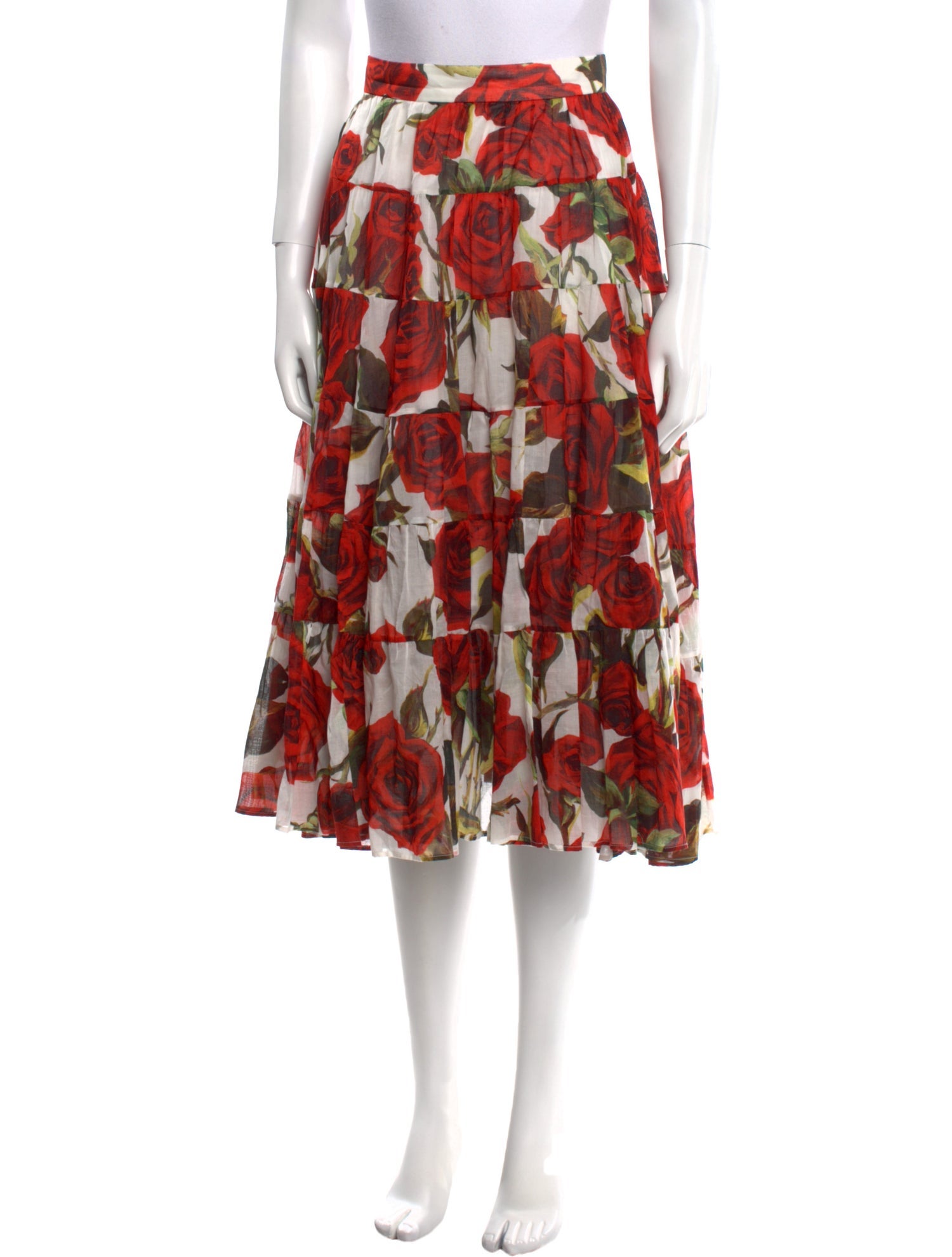 Dolce & Gabbana Floral Print Long Skirt