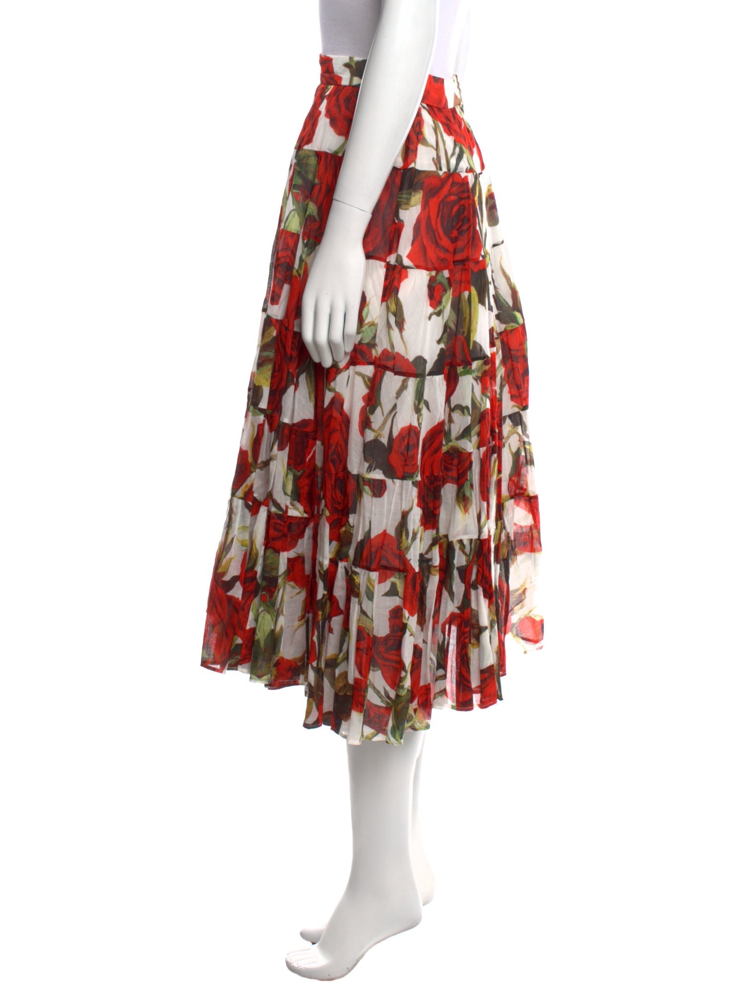 Dolce & Gabbana Floral Print Long Skirt