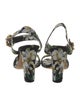Dolce & Gabbana Floral Print Crystal Embellishments Slingback Sandals