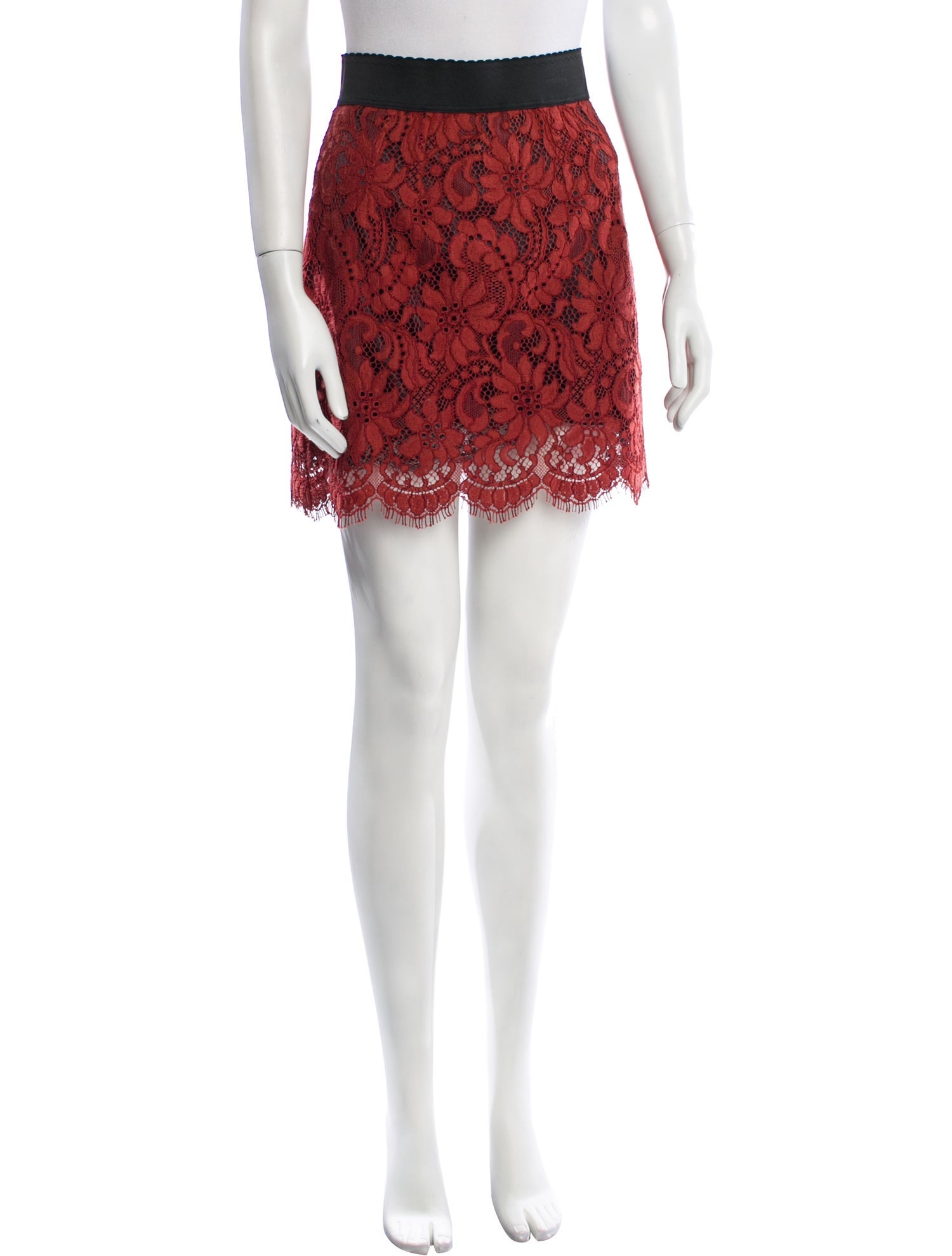 Dolce & Gabbana Lace Pattern Mini Skirt