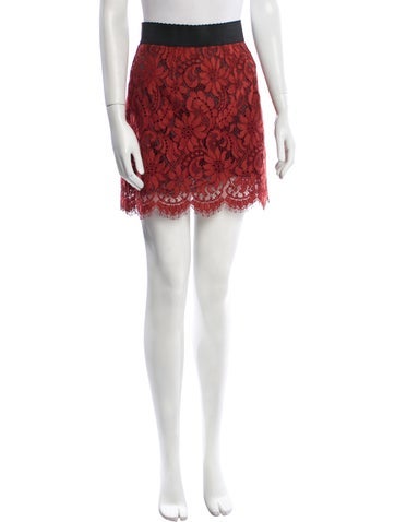 Dolce & Gabbana Skirts Lace Pattern Mini Skirt Us4, It40 | S
