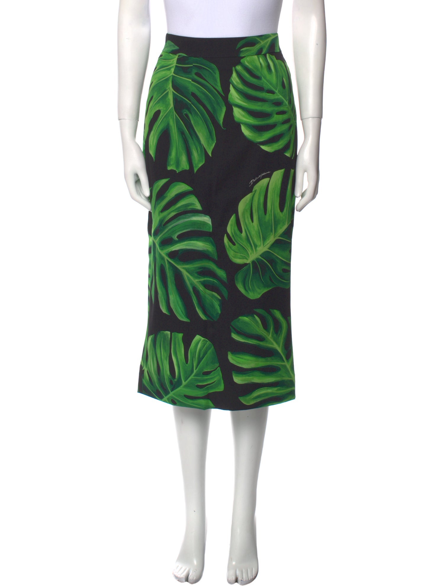 Dolce & Gabbana Silk Midi Length Skirt