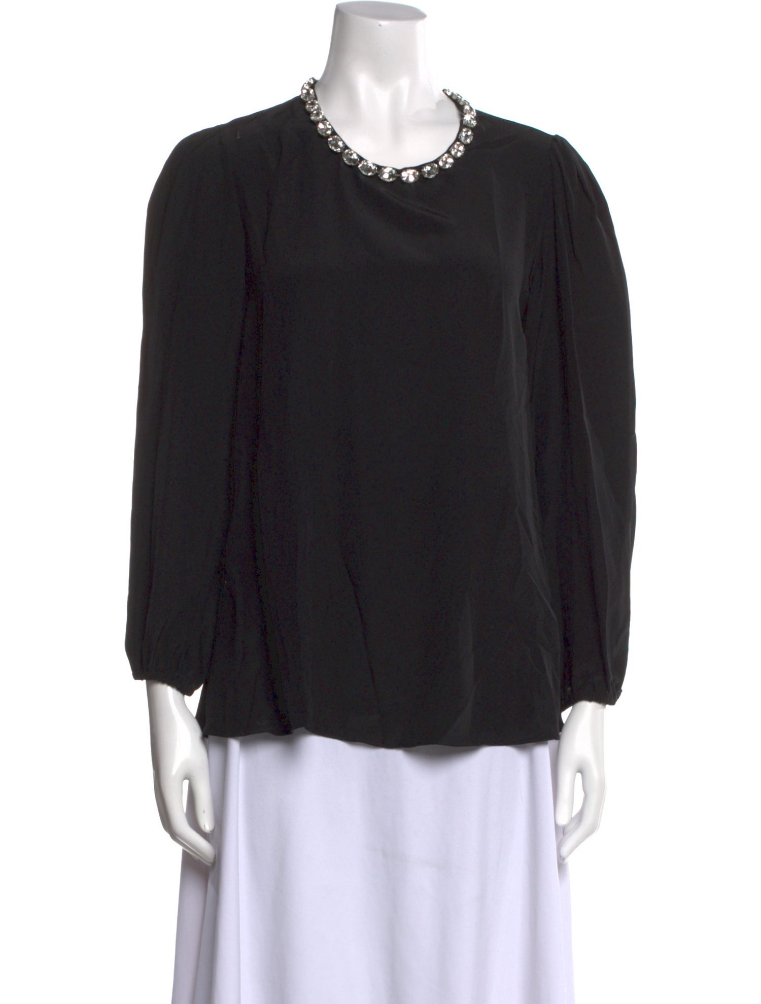 Dolce & Gabbana Silk Crew Neck Blouse