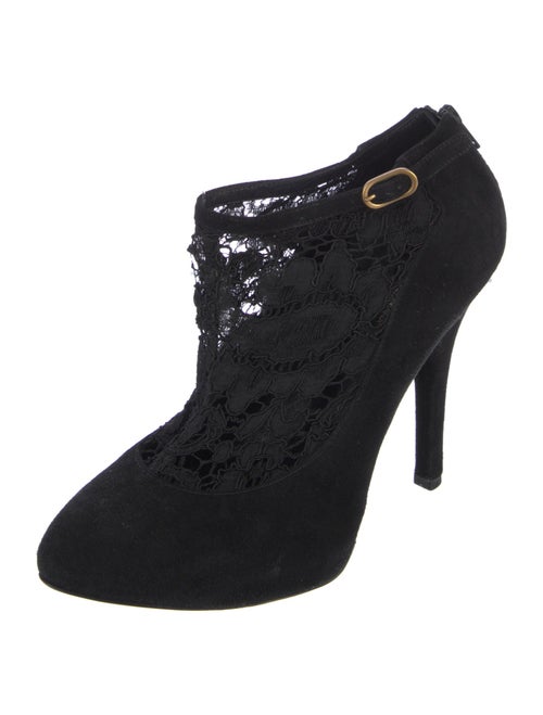 Dolce & Gabbana Suede Lace Pattern Pumps