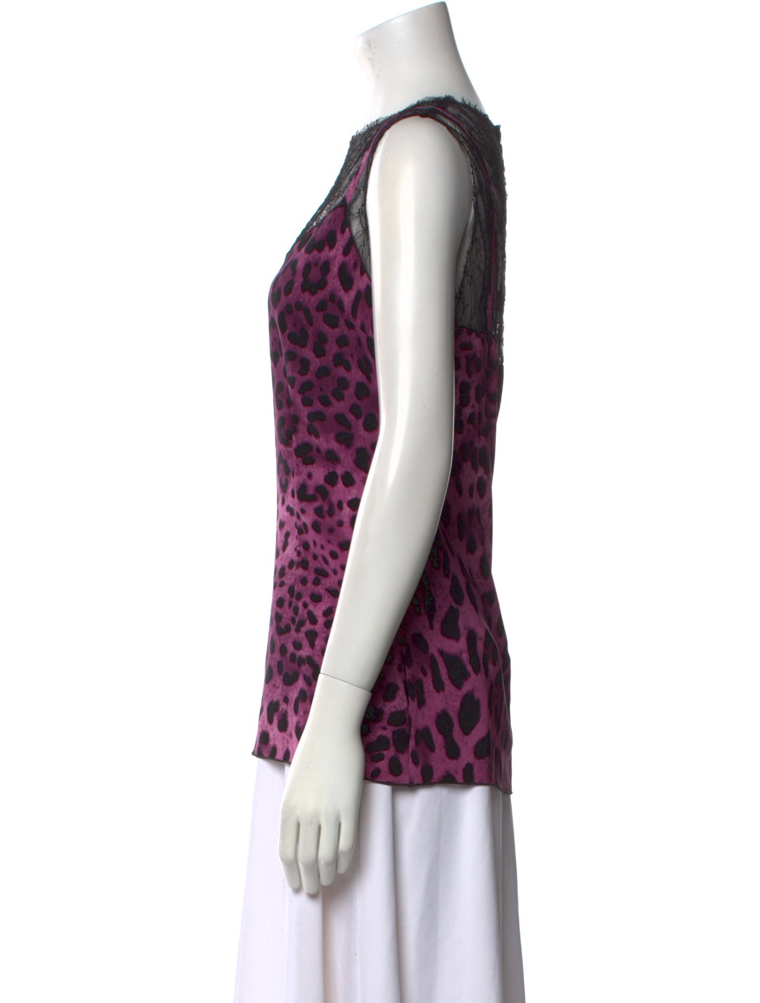 Dolce & Gabbana Silk Animal Print Top