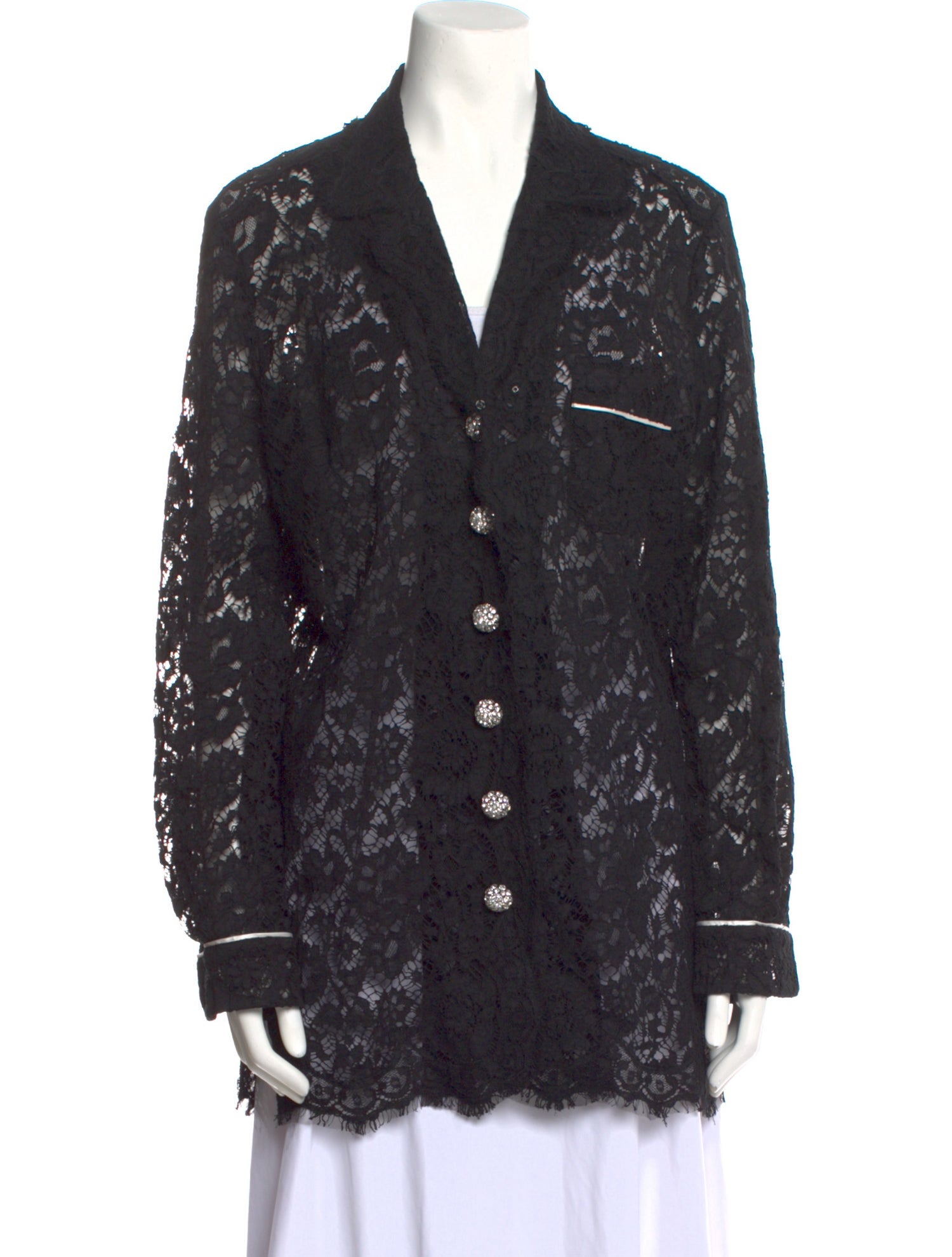 Dolce & Gabbana Lace Pattern Long Sleeve Tunic