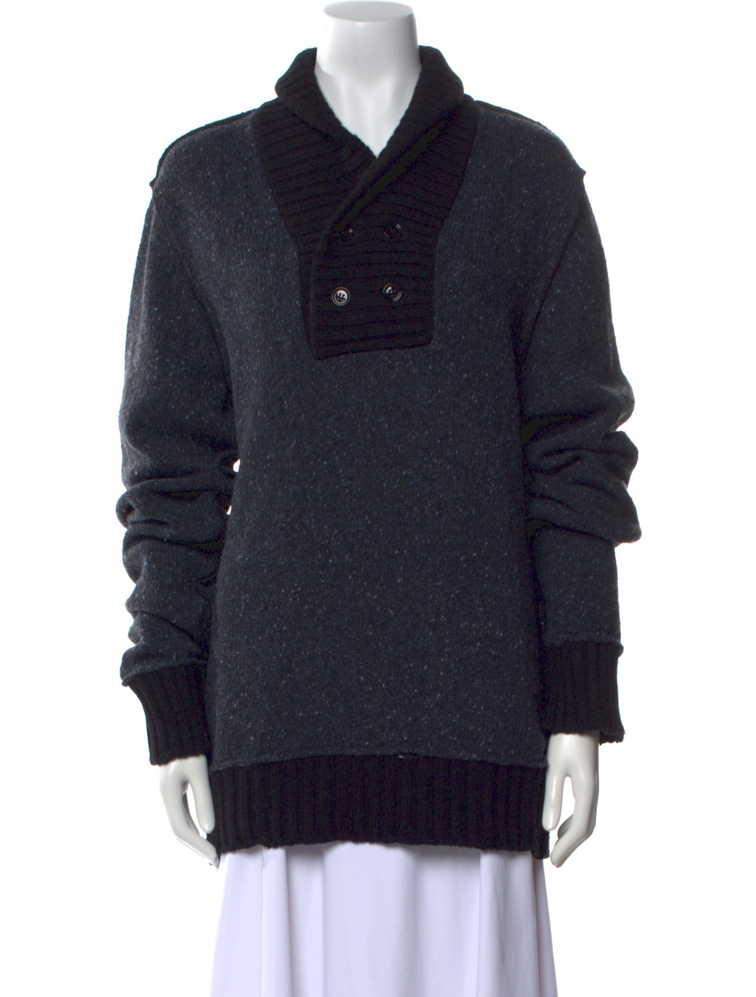 Dolce & Gabbana Wool Colorblock Pattern Sweater