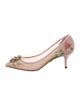 Dolce & Gabbana Mesh Floral Print Pumps