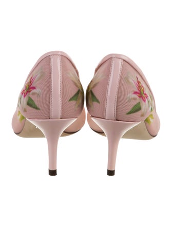 Dolce & Gabbana Mesh Floral Print Pumps