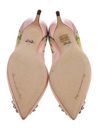 Dolce & Gabbana Mesh Floral Print Pumps