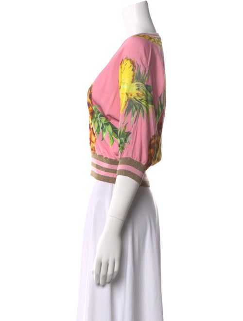 Dolce & Gabbana Silk Printed Crop Top