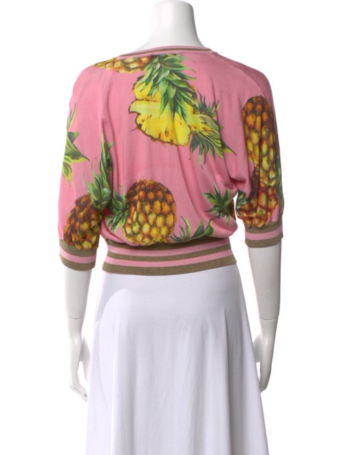 Dolce & Gabbana Silk Printed Crop Top