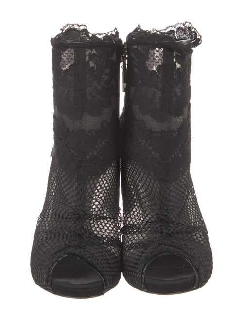 Dolce & Gabbana Lace Lace Pattern Boots