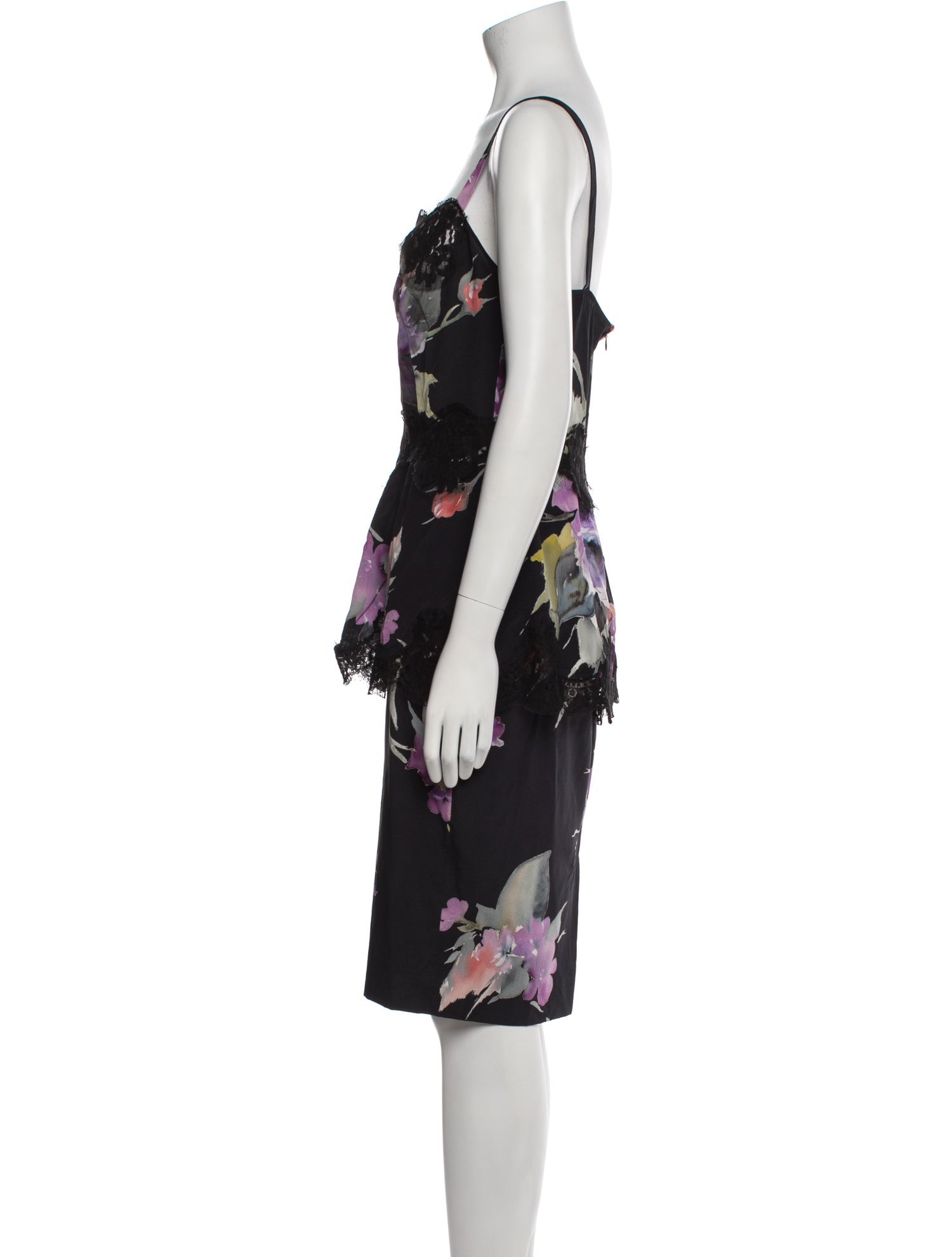 Dolce & Gabbana Silk Floral Print Skirt Set