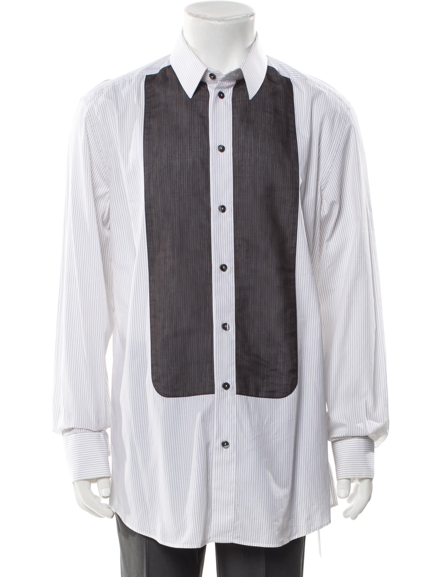 Dolce & Gabbana Striped Long Sleeve Dress Shirt