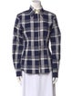 Dolce & Gabbana Plaid Print Long Sleeve Button-Up Top