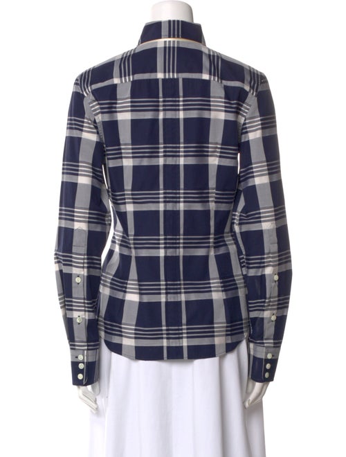 Dolce & Gabbana Plaid Print Long Sleeve Button-Up Top