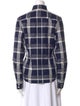 Dolce & Gabbana Plaid Print Long Sleeve Button-Up Top