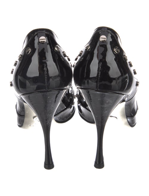 Dolce & Gabbana Patent Leather Studded Accents Pumps