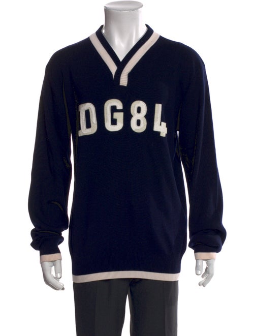 Dolce & Gabbana Virgin Wool Graphic Print Sweatshirt