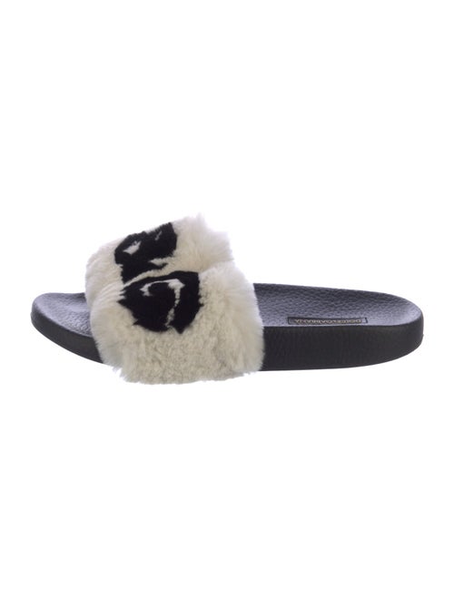 Dolce & Gabbana Fur Fur Trim Slides