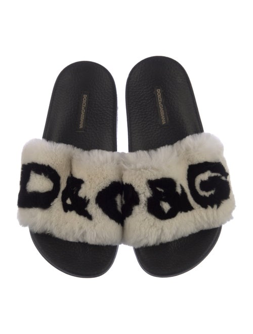 Dolce & Gabbana Fur Fur Trim Slides