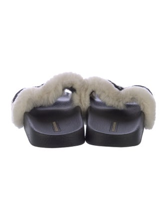 Dolce & Gabbana Fur Fur Trim Slides