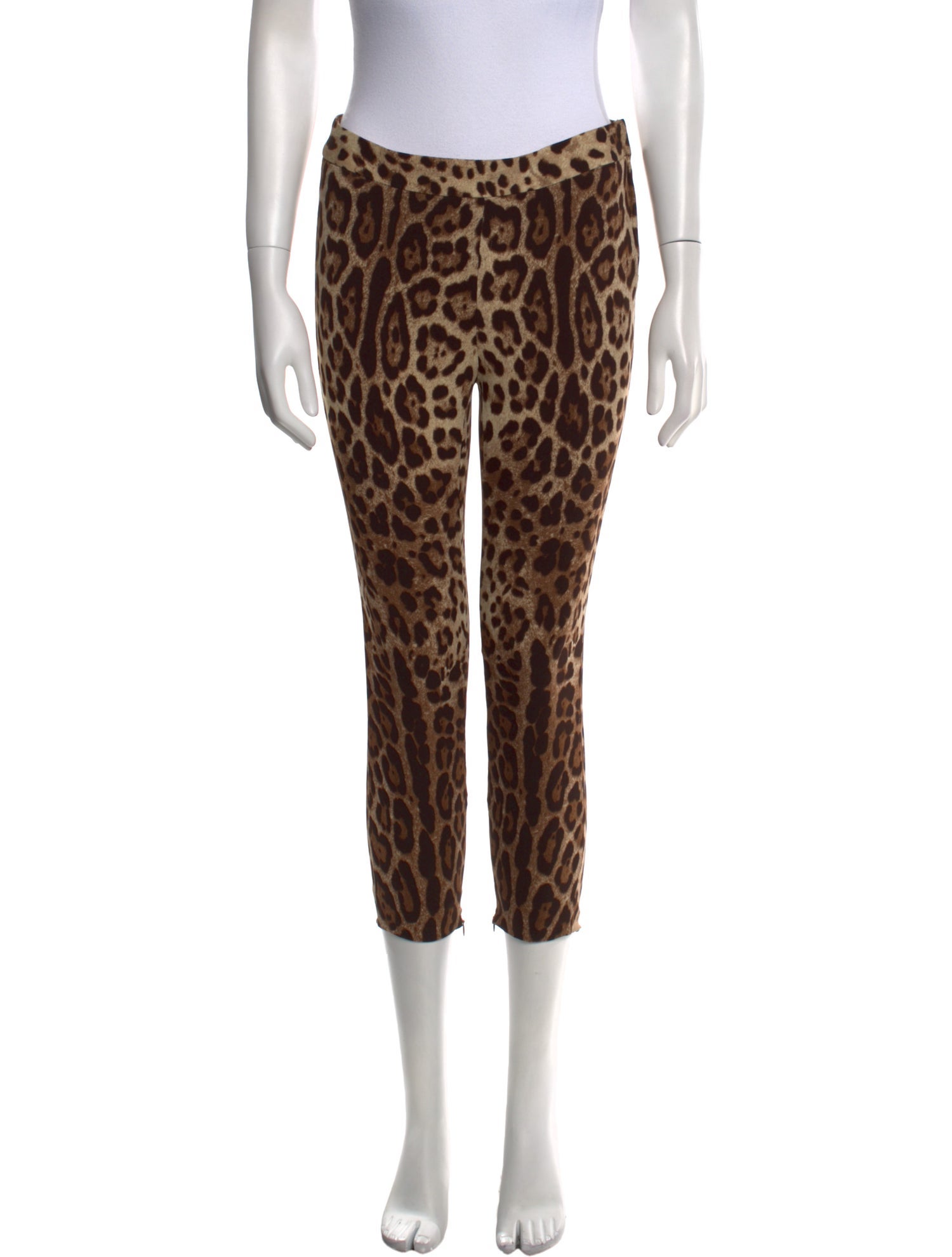Dolce & Gabbana Animal Print Skinny Leg Pants