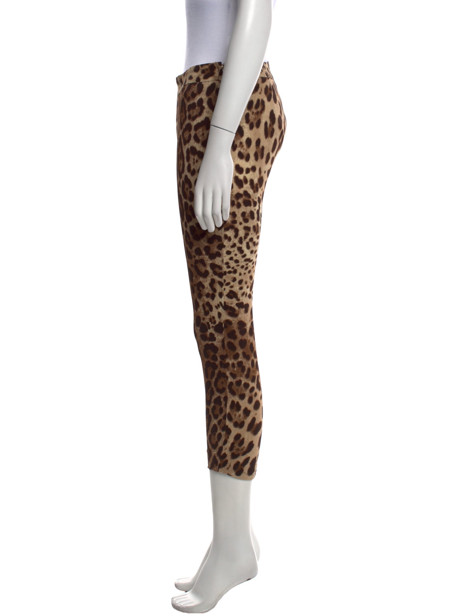 Dolce & Gabbana Animal Print Skinny Leg Pants
